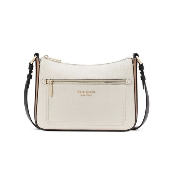 KATE SPADE NY Hudson pebbled leather small crossbody bag + Dust bag - Parchment - Picture 1 of 16